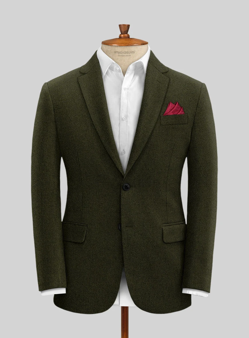 Naples Dark Green Tweed Suit - Image 3
