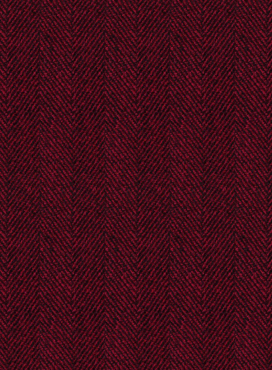 Naples Wide Herringbone Mahogany Tweed Suit - Image 6