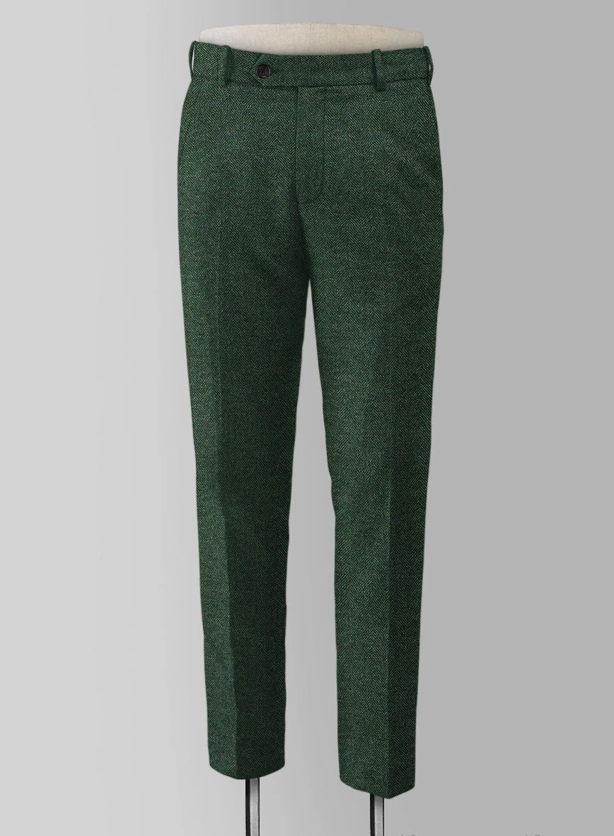 Bottle Green Herringbone Tweed Suit - Image 6