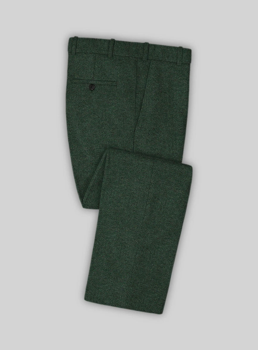 Bottle Green Herringbone Tweed Suit - Image 7