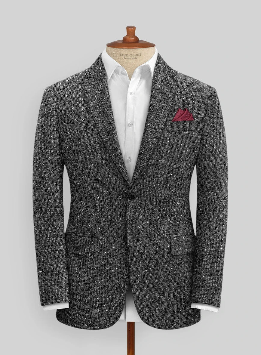 Charcoal Flecks Donegal Tweed Suit - Image 3