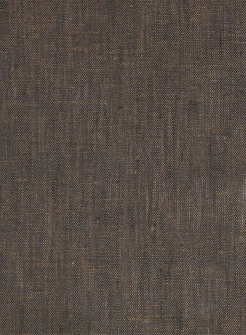 European Dark Brown Linen Shirt - Image 3