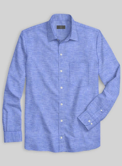 European Jordy Blue Linen Shirt - Image 3