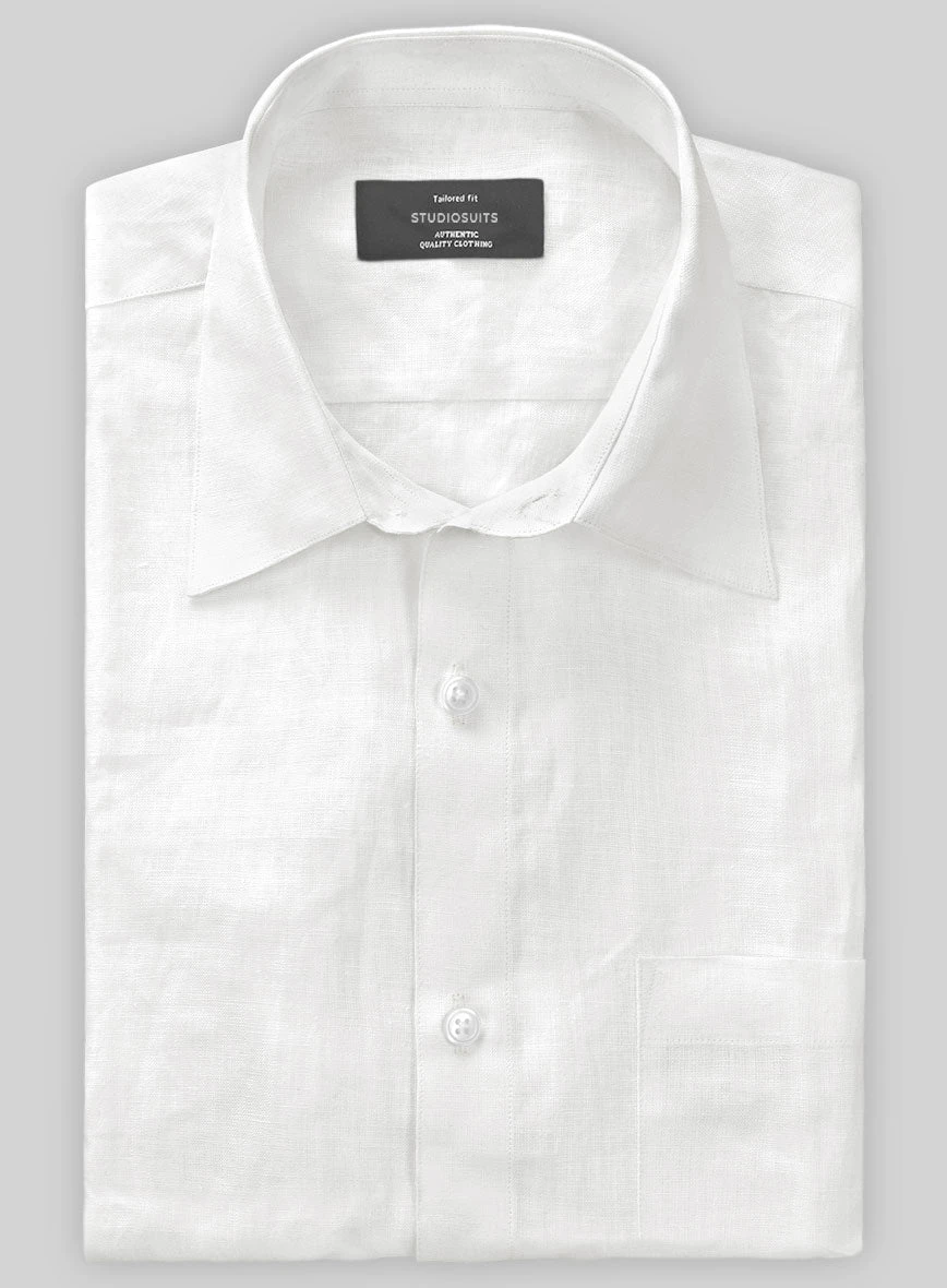 European White Linen Shirt