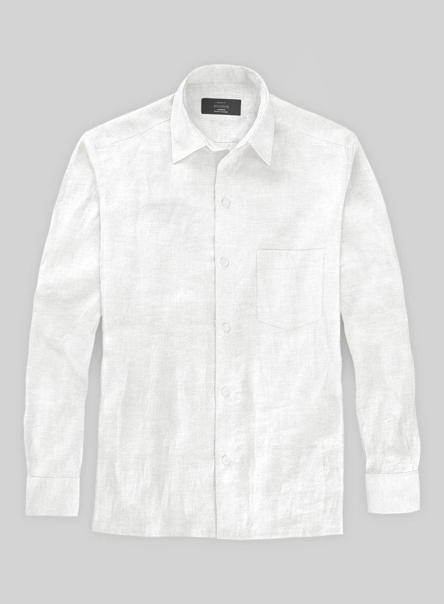 European White Linen Shirt - Image 2