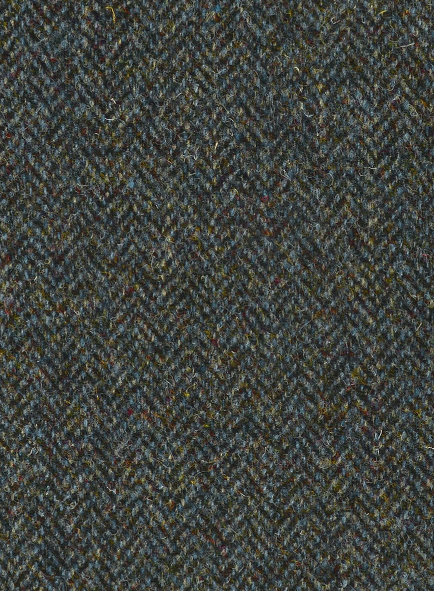 Harris Tweed Ridge Blue Herringbone Pants - Image 3