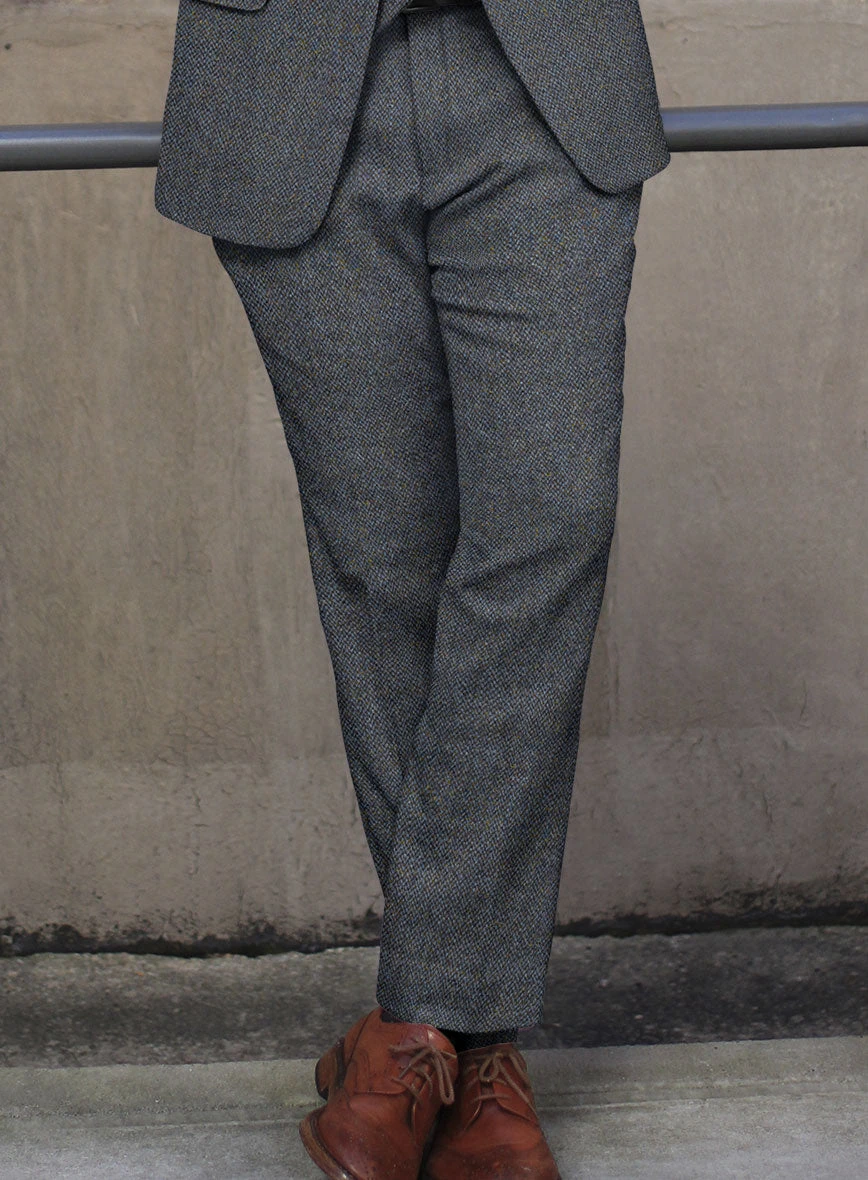 Harris Tweed Barley Blue Pants - Image 2