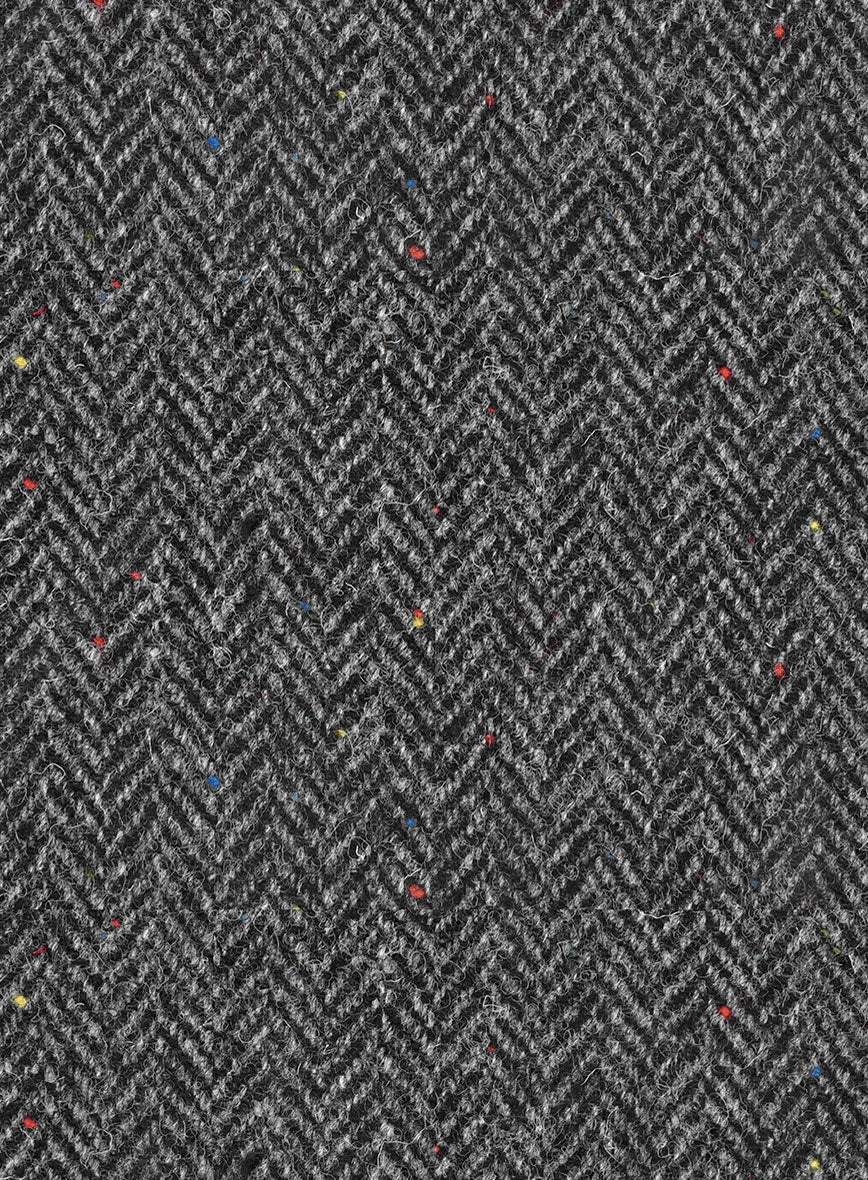 Harris Tweed Charcoal Chevron Pants - Image 3