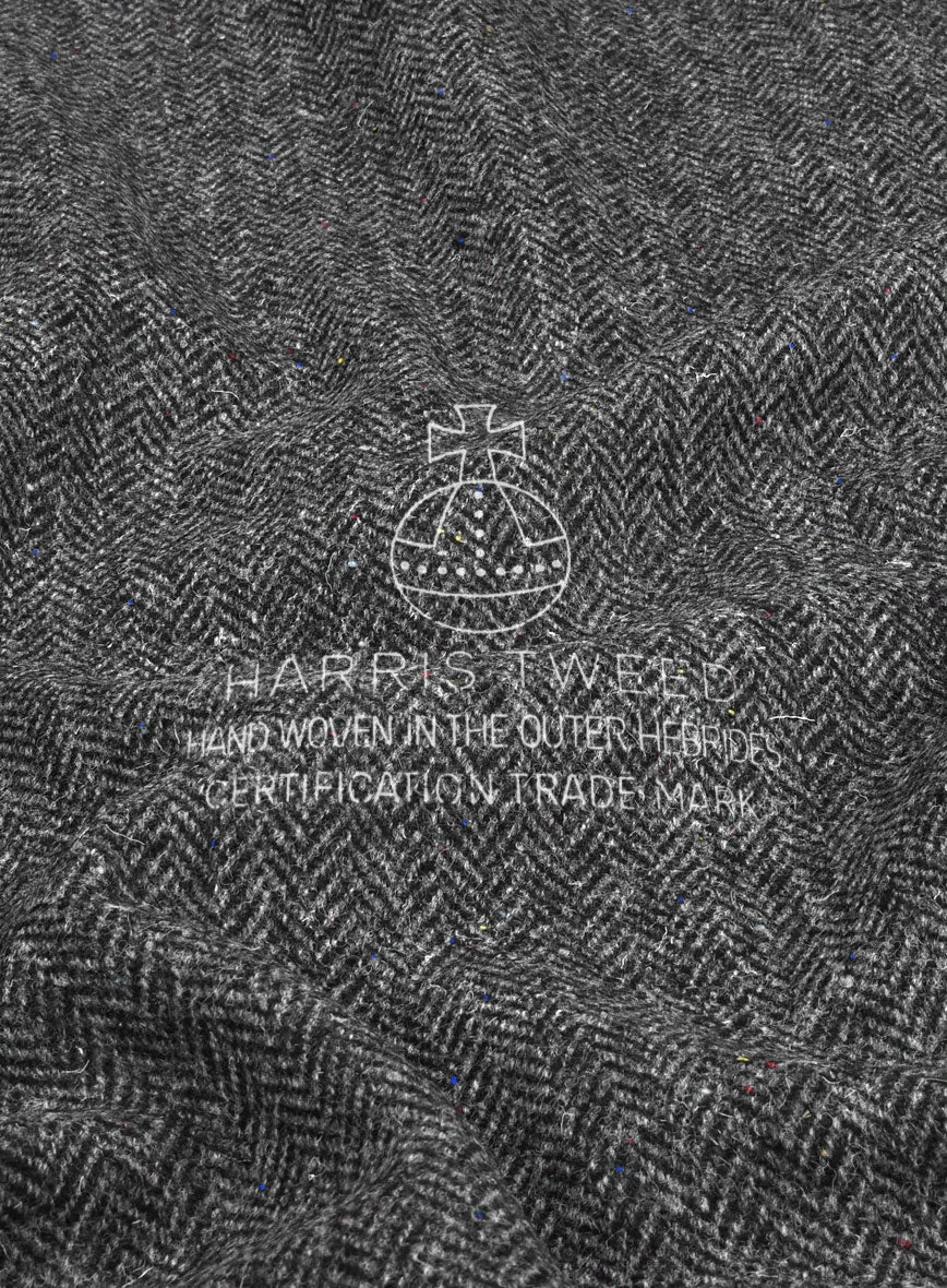 Harris Tweed Charcoal Chevron Pants - Image 4