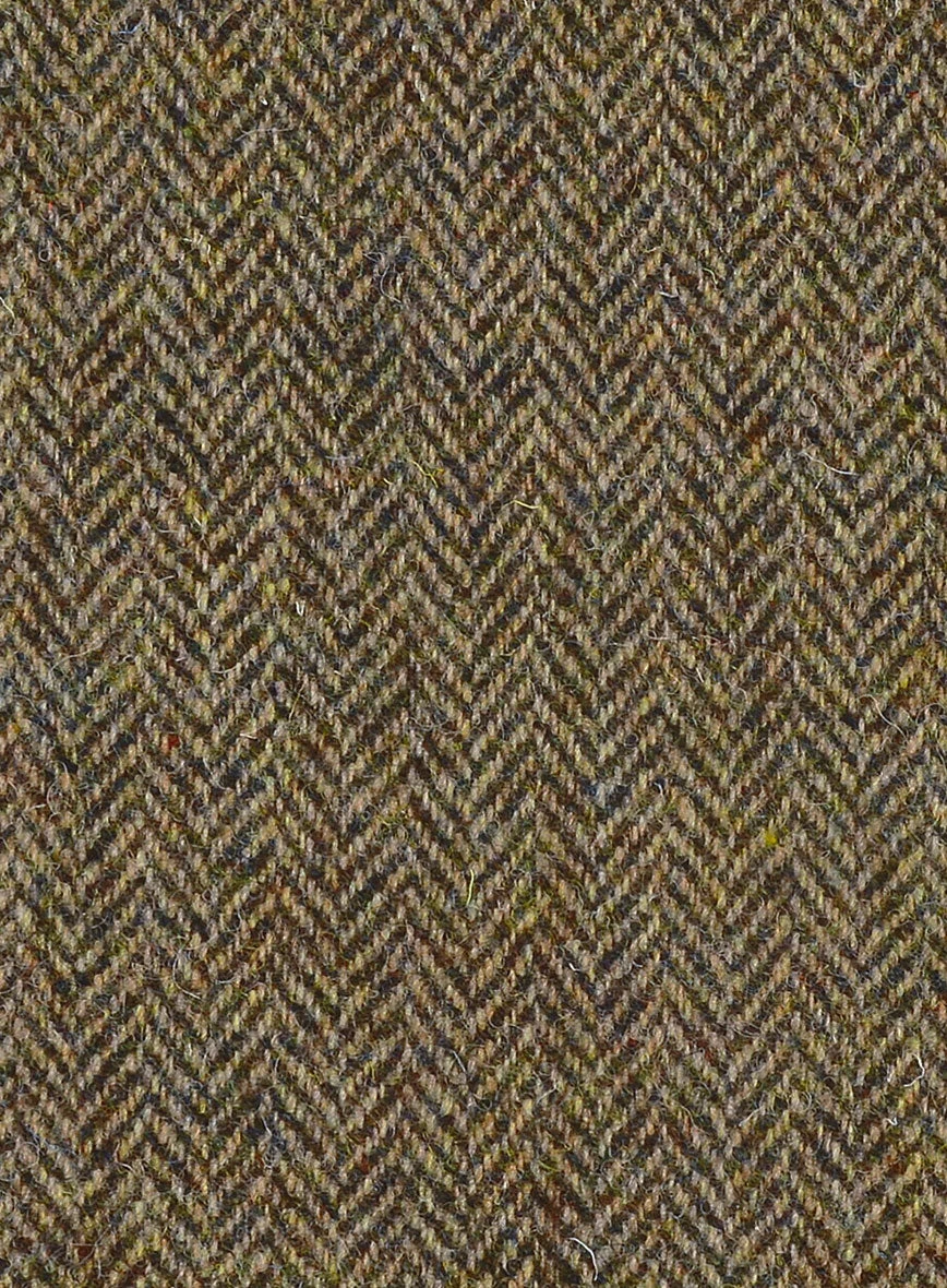 Harris Tweed Hebridean Brown Herringbone Pants - Image 3