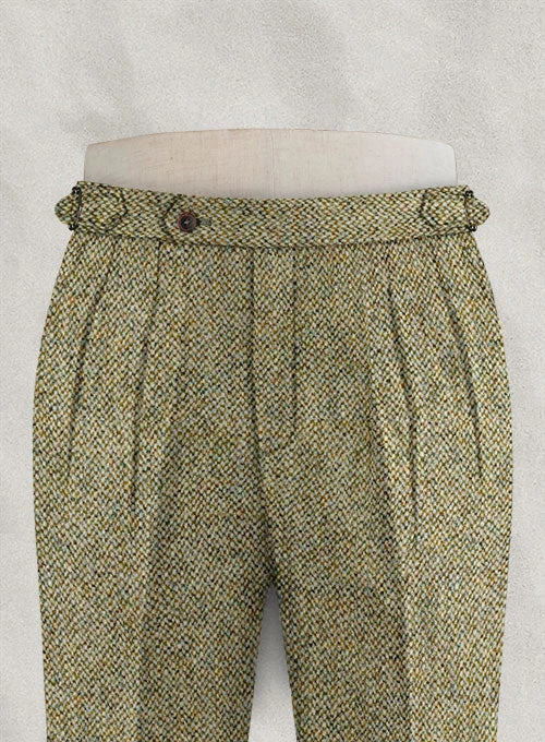 Harris Tweed Barley Brown Highland Trousers - Image 3