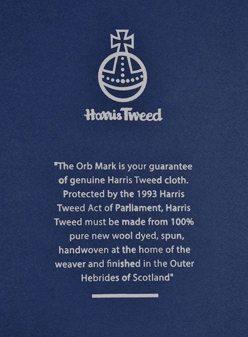 Harris Tweed Dark Blue Herringbone Highland Trousers - Image 7