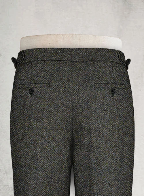 Harris Tweed Ridge Blue Herringbone Highland Trousers - Image 5