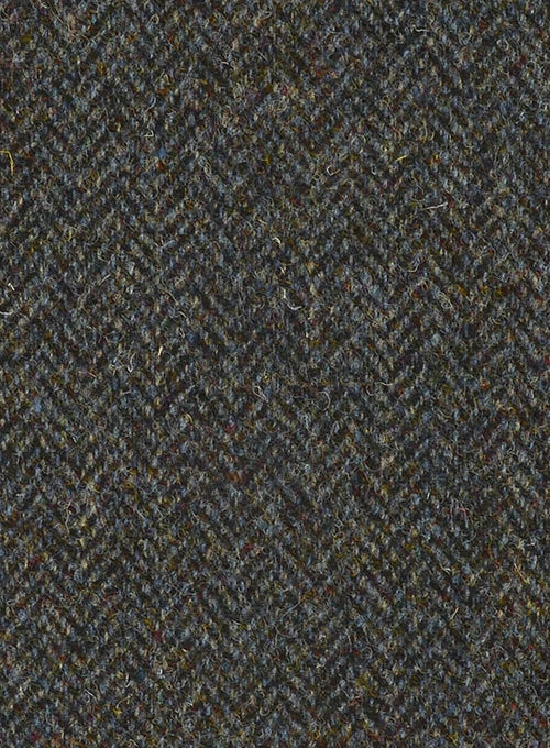 Harris Tweed Ridge Blue Herringbone Highland Trousers - Image 2
