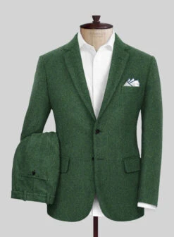 Highlander Heavy Green Herringbone Tweed Suit
