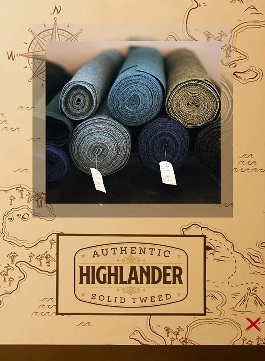 Highlander Heavy Blue Bedford Tweed Suit - Image 9