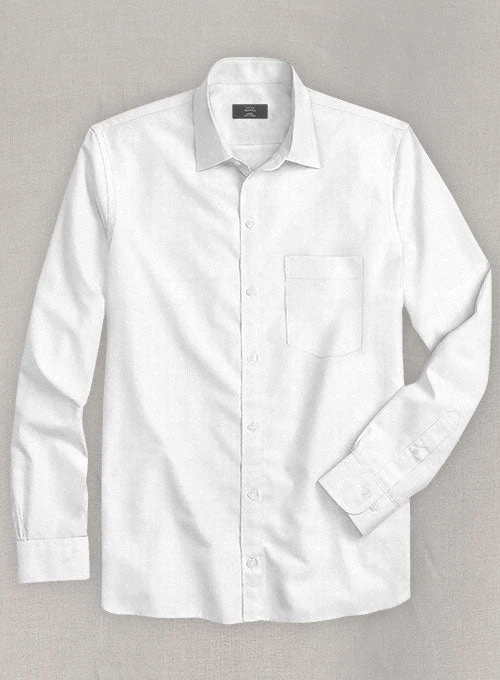 Italian Cotton Dobby Ishola White Shirt - Image 2