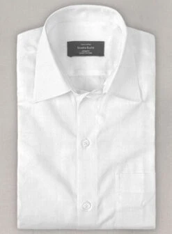 Italian Cotton Dobby Ishola White Shirt