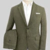 Italian French Green Linen Suit