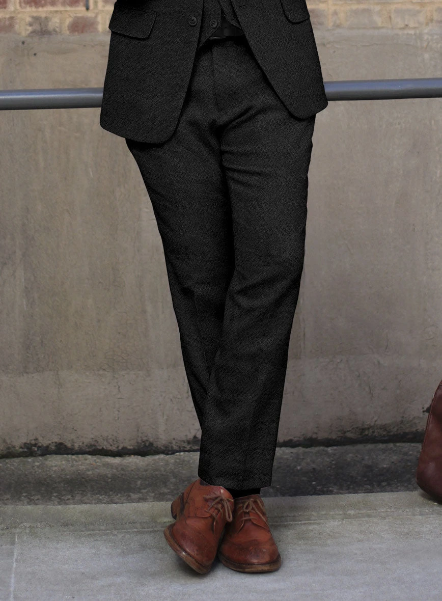 Italian Highlander Black Tweed Pants - Image 2
