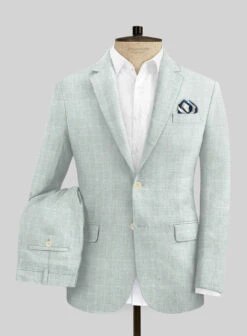 Italian Linen Lusso Summer Green Suit