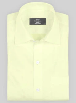 Italian Lombardo Rib Lemon Yellow Shirt
