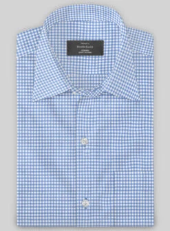 Italian Lombardo Sky Blue Checks Shirt