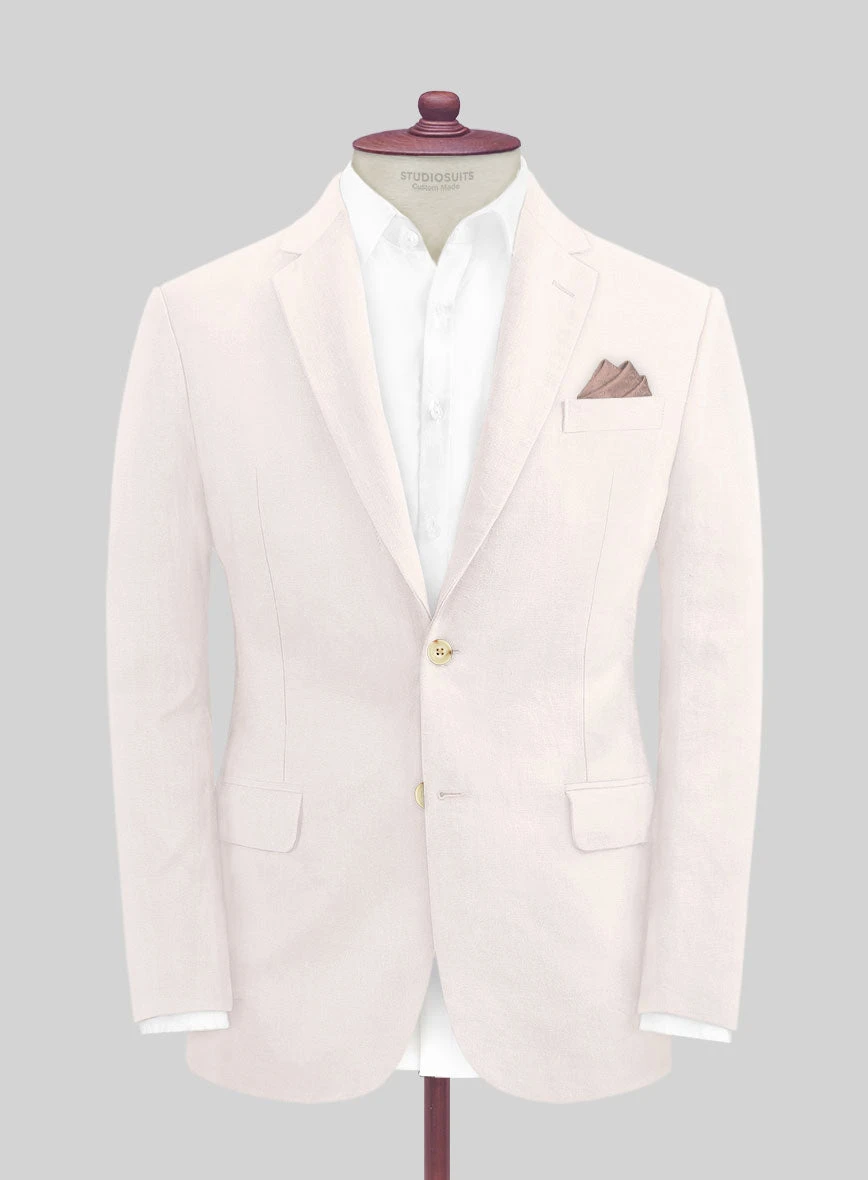 Italian Prato Light Pink Linen Suit - Image 2