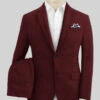Italian Prato Maroon Linen Suit