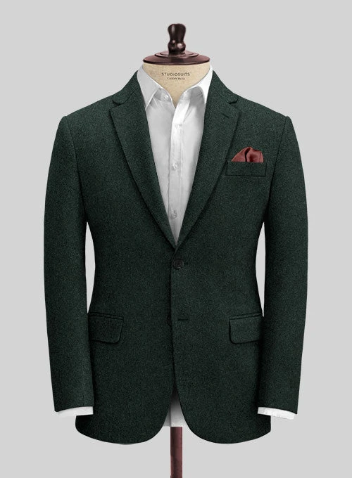 Italian Sacramento Green Tweed Suit - Image 2