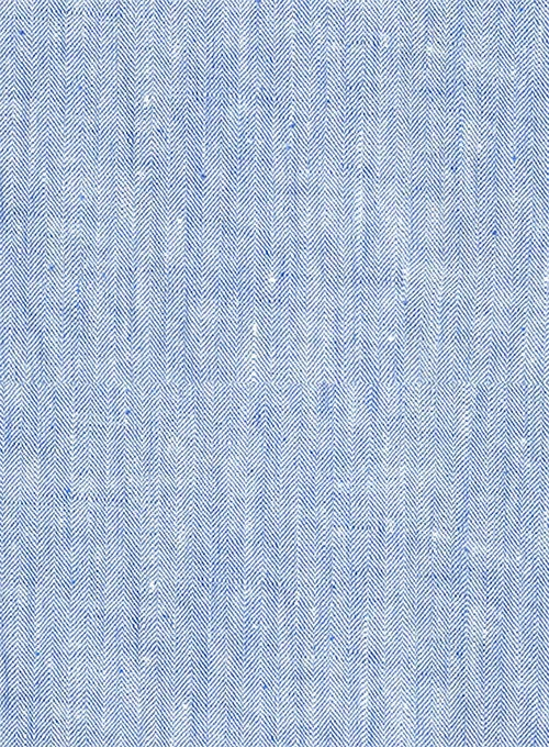 Italian Sky Blue Linen Suit - Image 8
