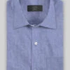 Italian Steel Blue Stretch Cotton Shirt