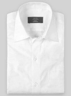 Italian White Stretch Cotton Shirt