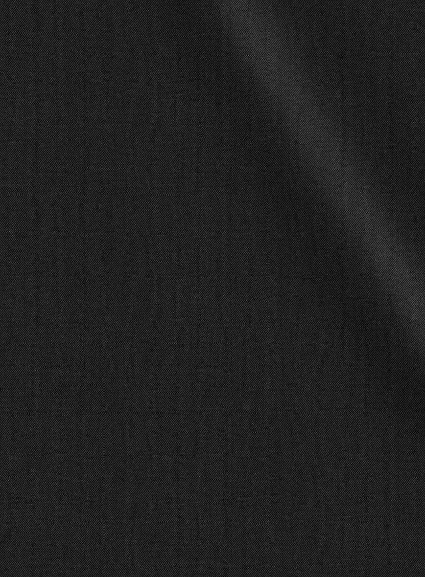 Italian Style Black Wool Tuxedo - Satin Trim - Image 5