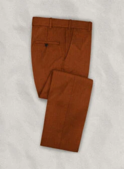Italian Wool Cashmere Ginger Orange Pants