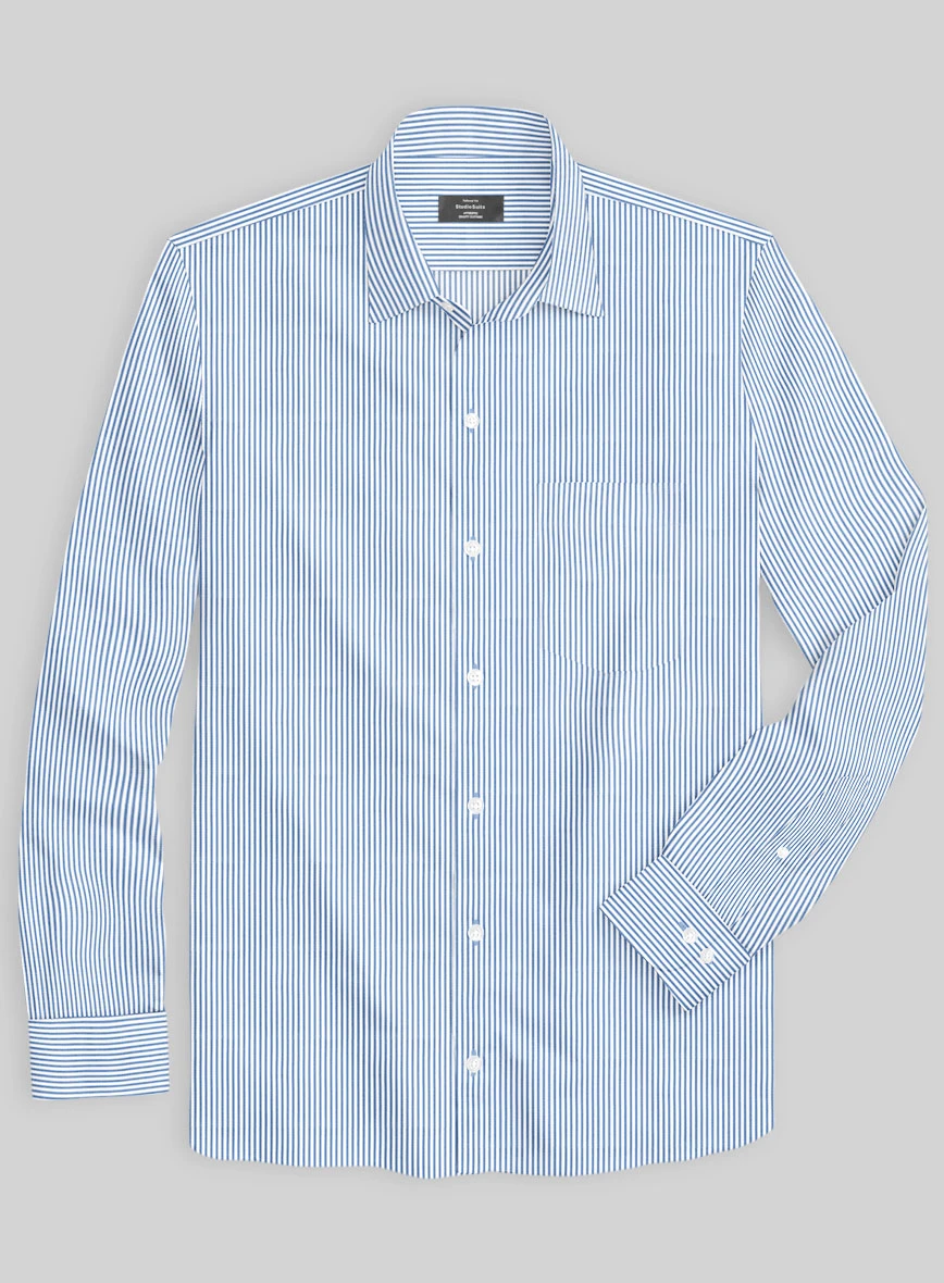 Italian Lombardo Angel Blue Stripes Shirt - Image 2