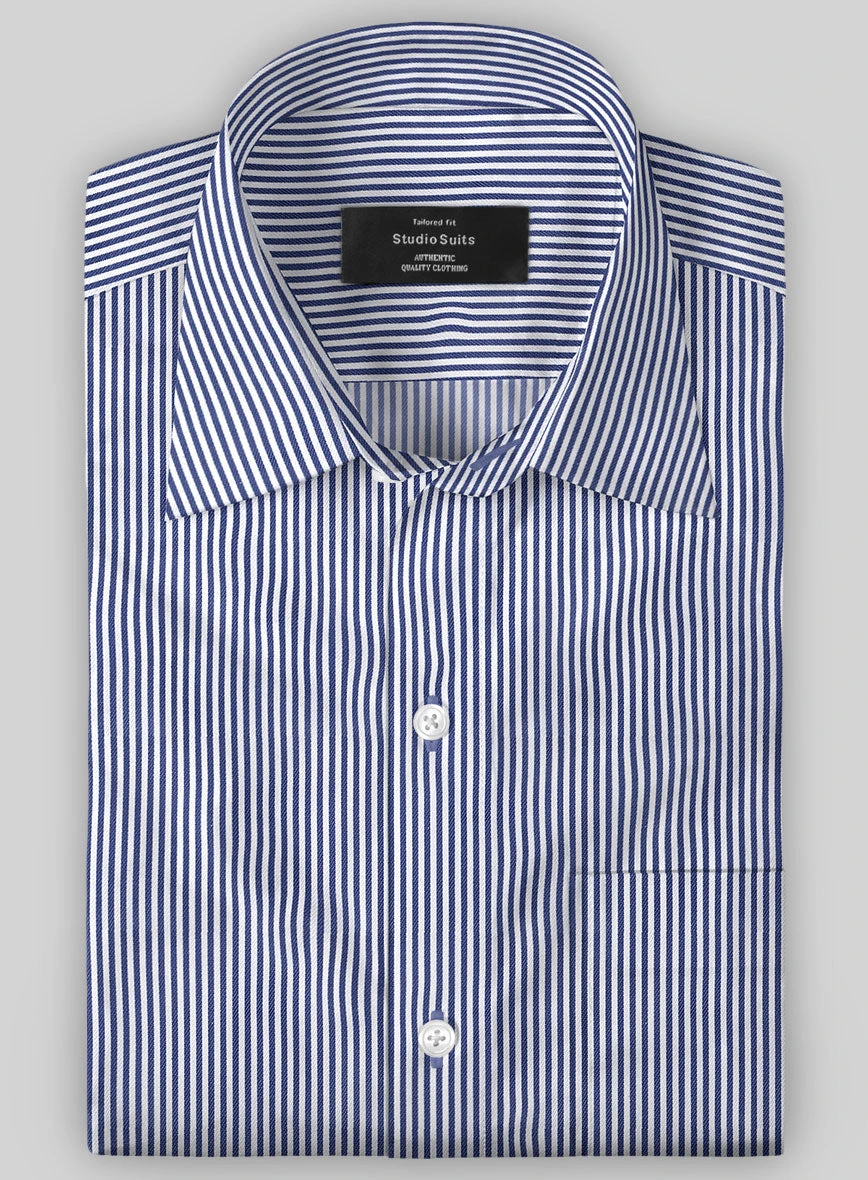Italian Lombardo Tory Blue Stripes Shirt