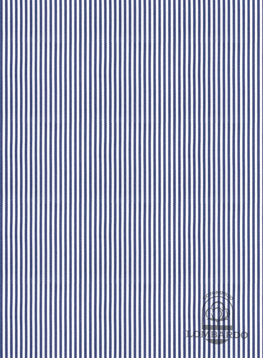 Italian Lombardo Tory Blue Stripes Shirt - Image 3