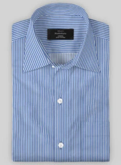 Italian Lombardo Mariner Blue Stripes Shirt