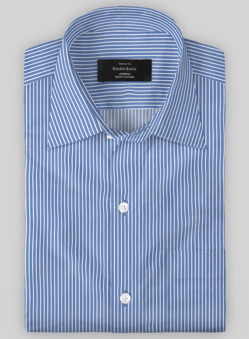 Italian Lombardo Mariner Blue Stripes Shirt