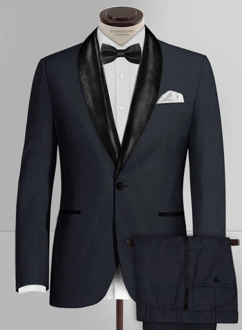 Special Agent Blue Wool Tuxedo Suit