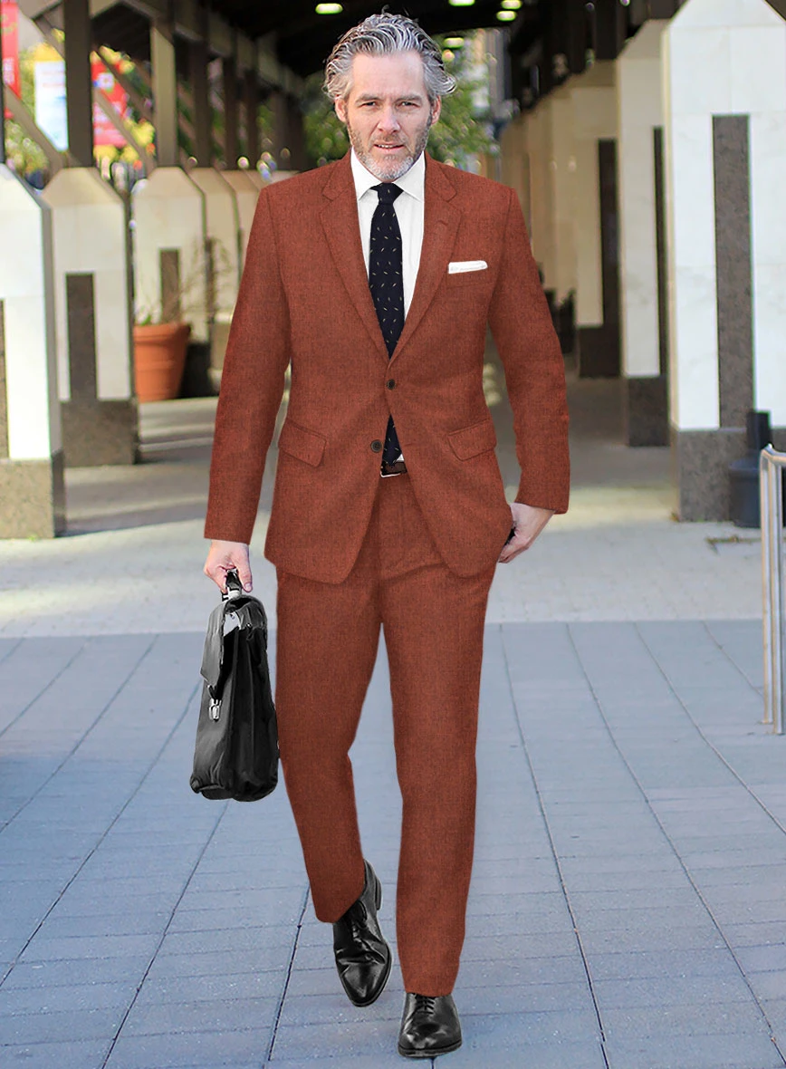 Melange Titan Rust Tweed Suit - Image 2