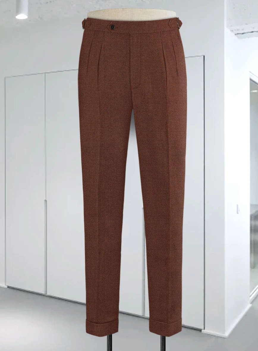 Naples Chestnut Highland Tweed Trousers