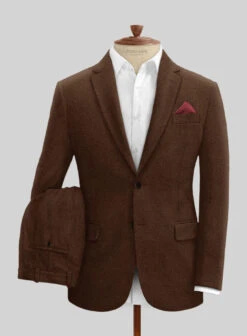 Naples Coffee Brown Tweed Suit
