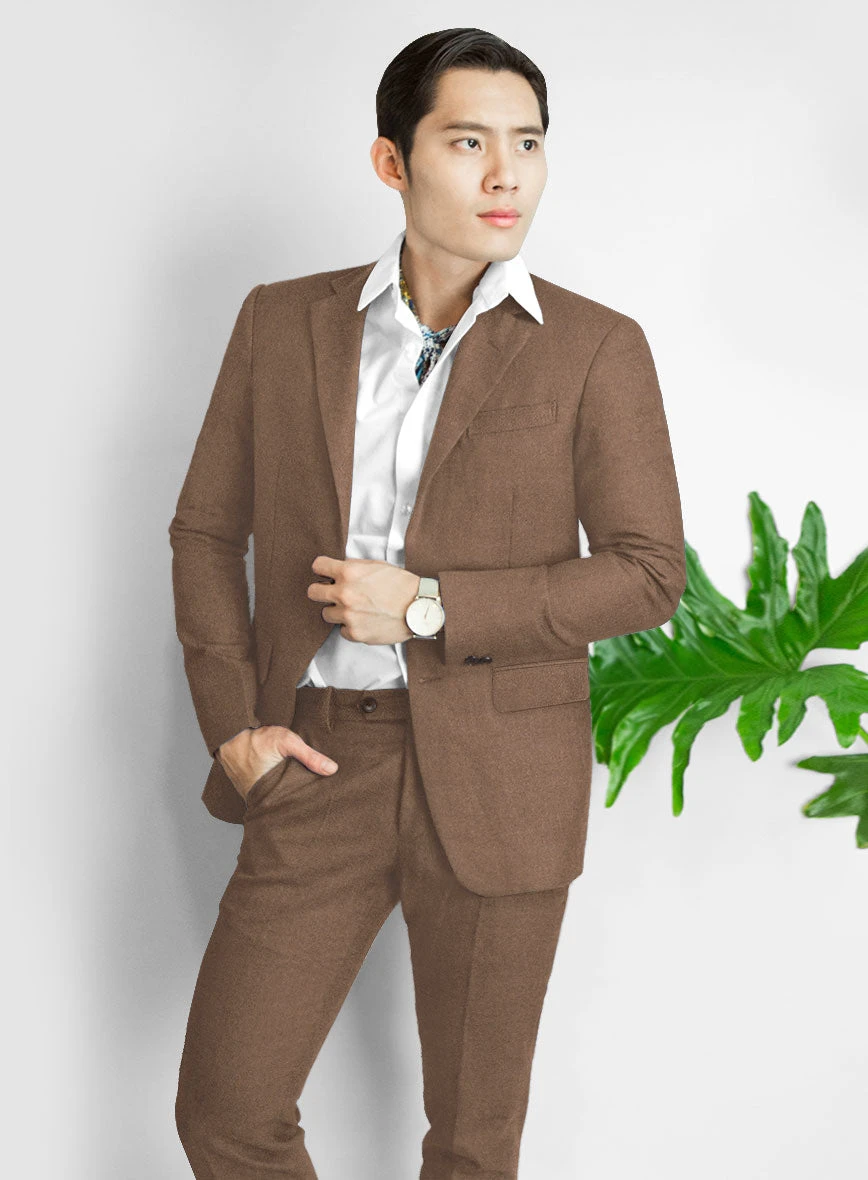 Naples Dolce Brown Tweed Suit - Image 2
