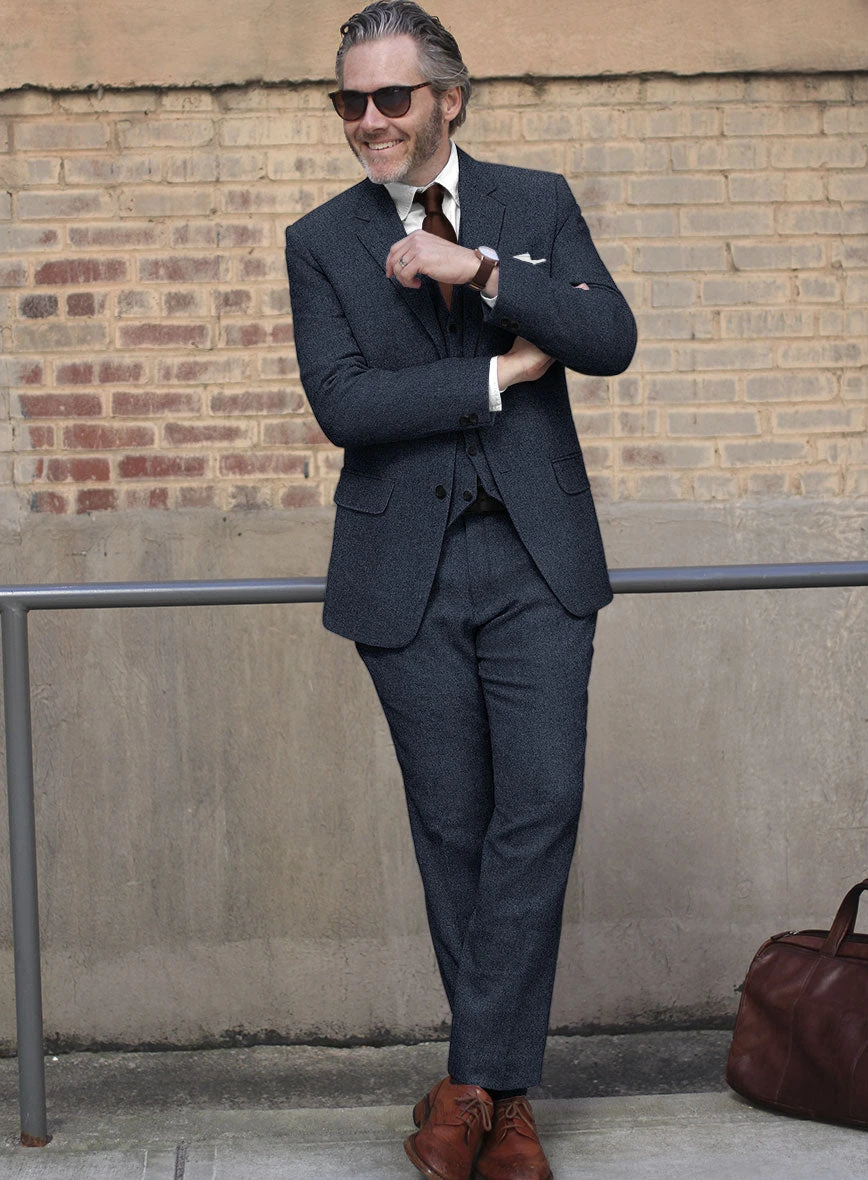 Naples Dark Indigo Tweed Suit - Image 2
