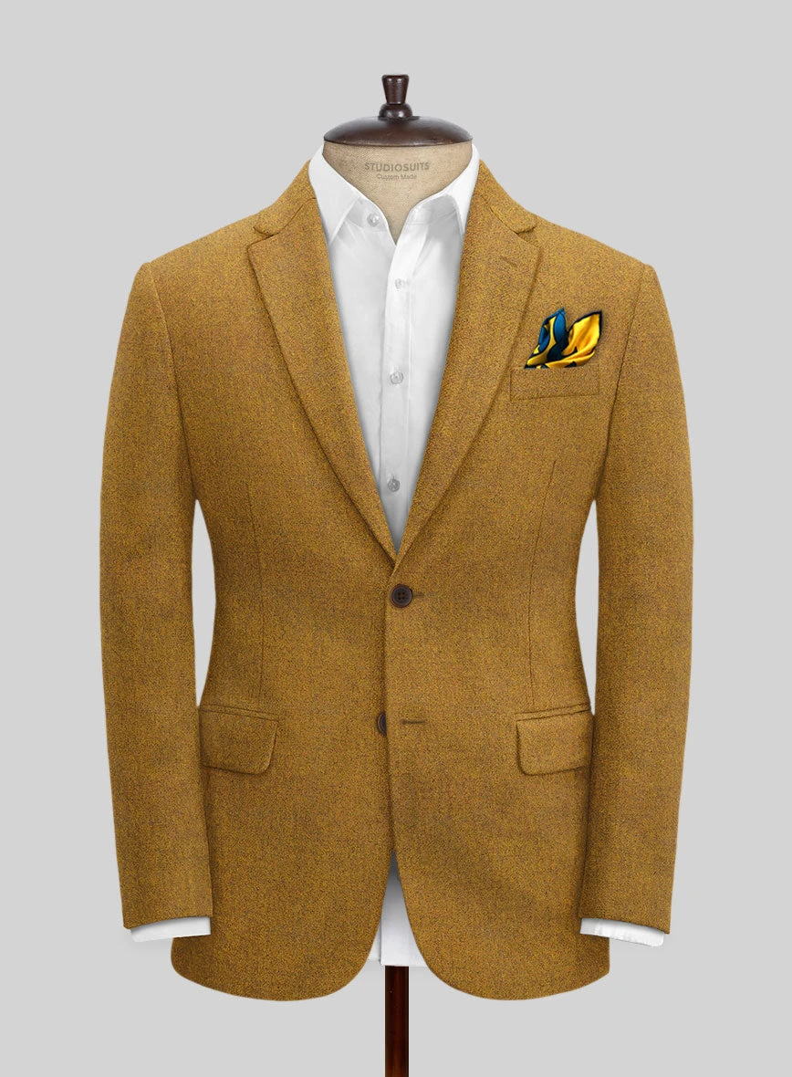 Naples English Mustard Tweed Suit - Image 3