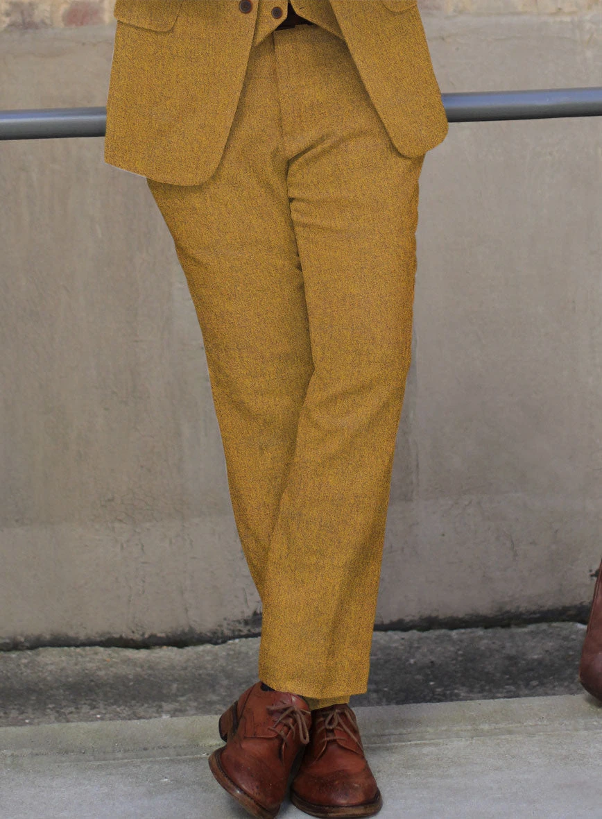 Naples English Mustard Tweed Suit - Image 4