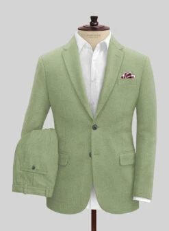 Naples Light Green Tweed Suit