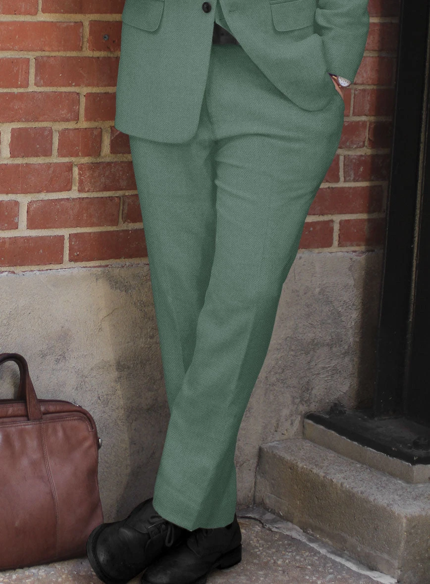 Naples Muted Green Tweed Suit - Image 5